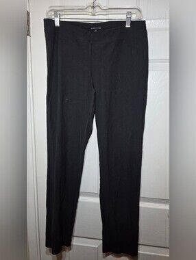 Eileen Fisher Black Pull On Straight Leg Pants Women’s S/P Petite